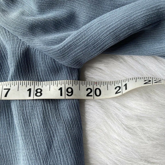 Maurice's Blue Hippie Dress Off Shoulder Boho Bell Sleeve Womens Sz L Festival - Picture 8 of 10